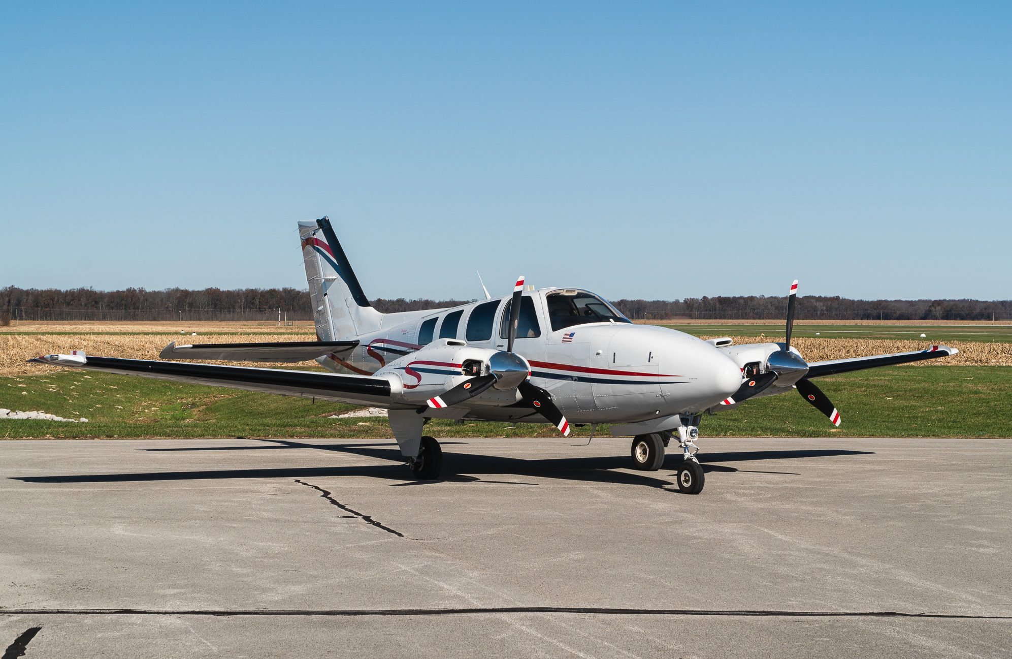 Beechcraft Baron G58 parked