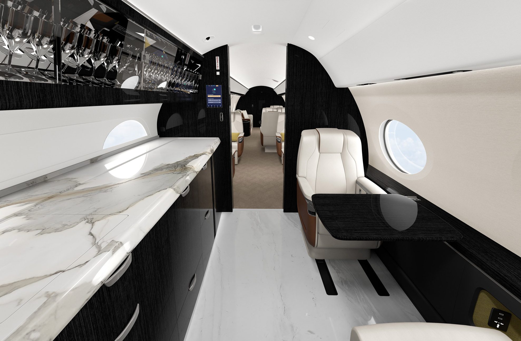 Gulfstream G800 dinning area