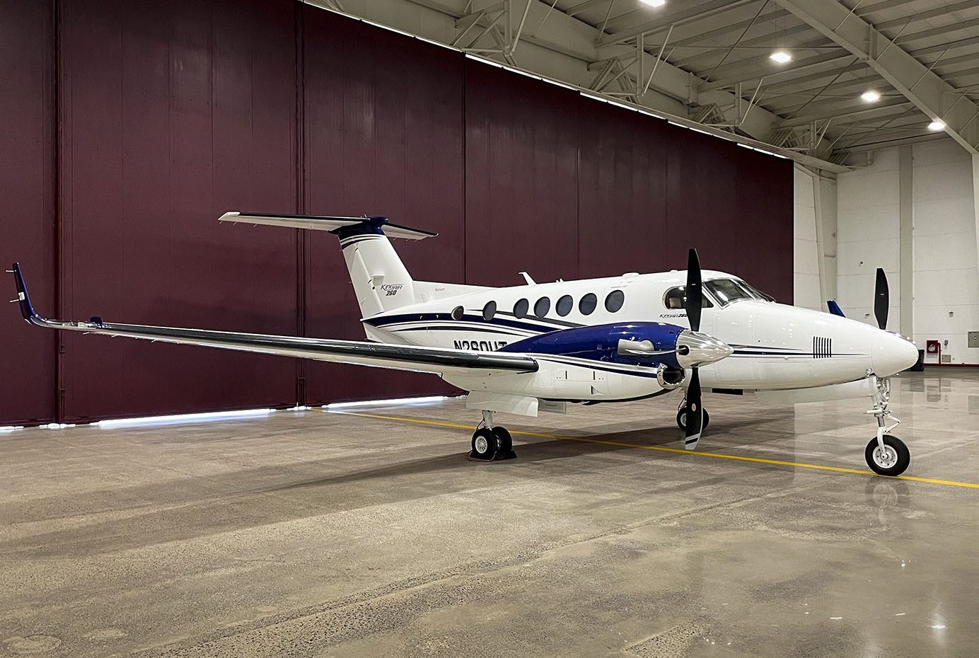 King Air 260 parked