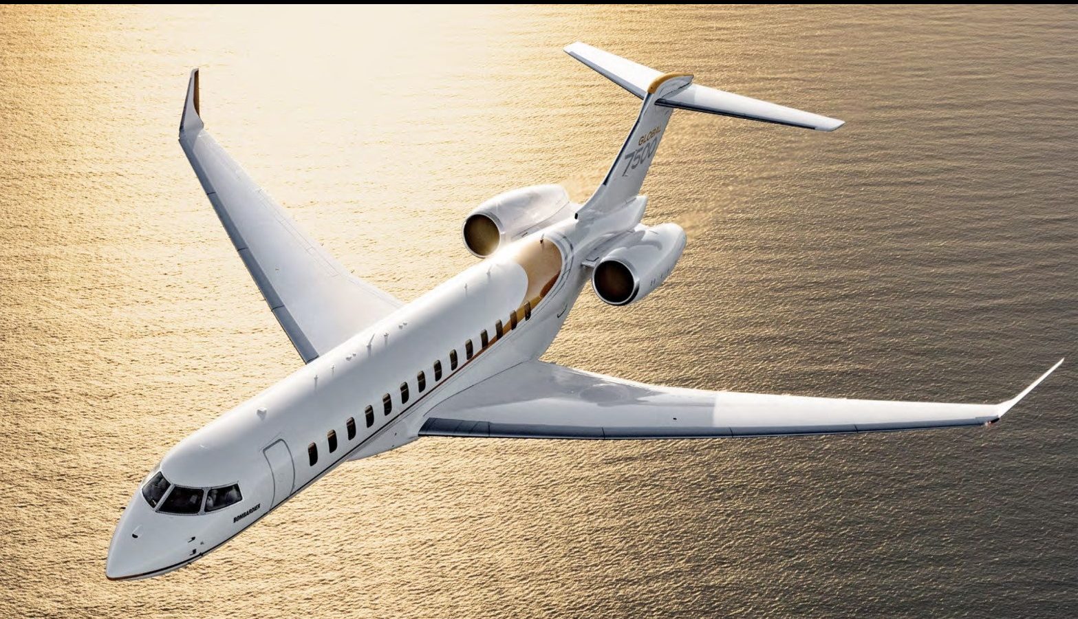 Global 7500 in flight 