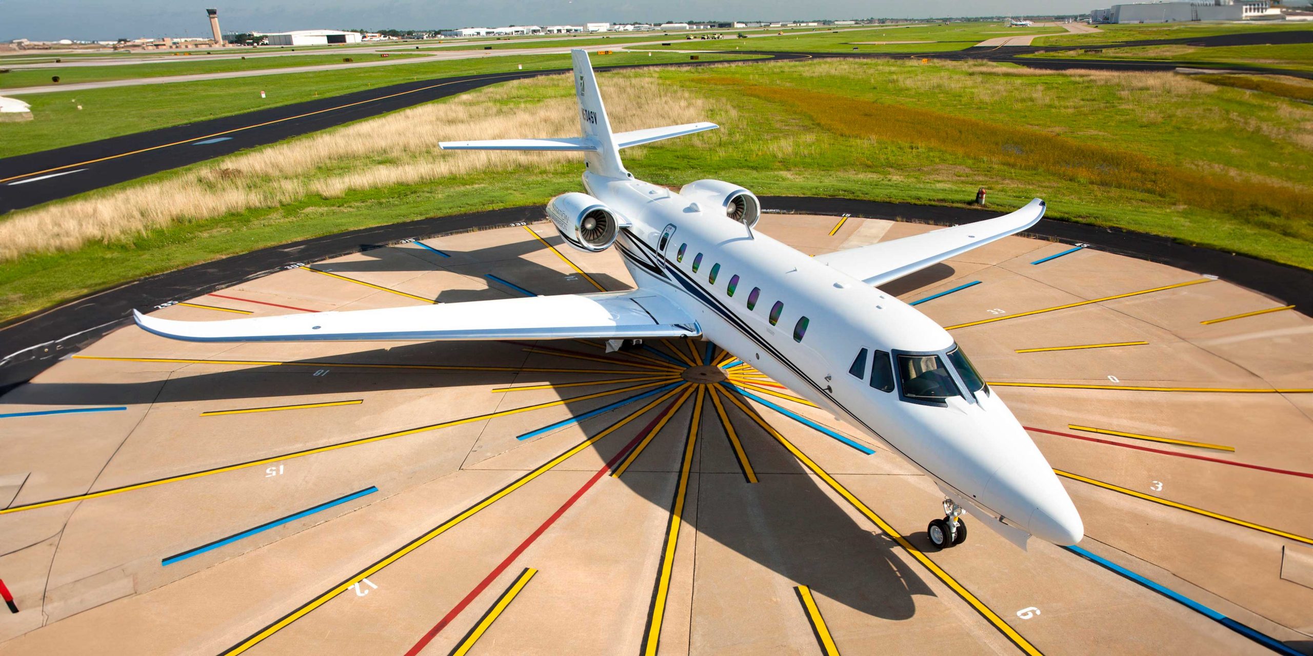 Cessna Citation Sovereign on show wheel