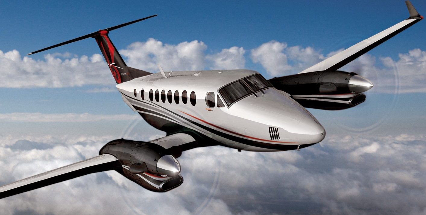 Beechcraft King Air 350i flying