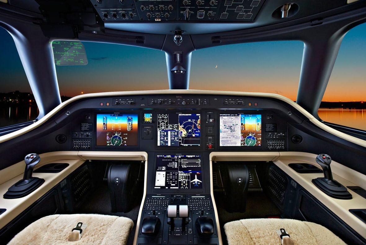 Private Jet cockpit 