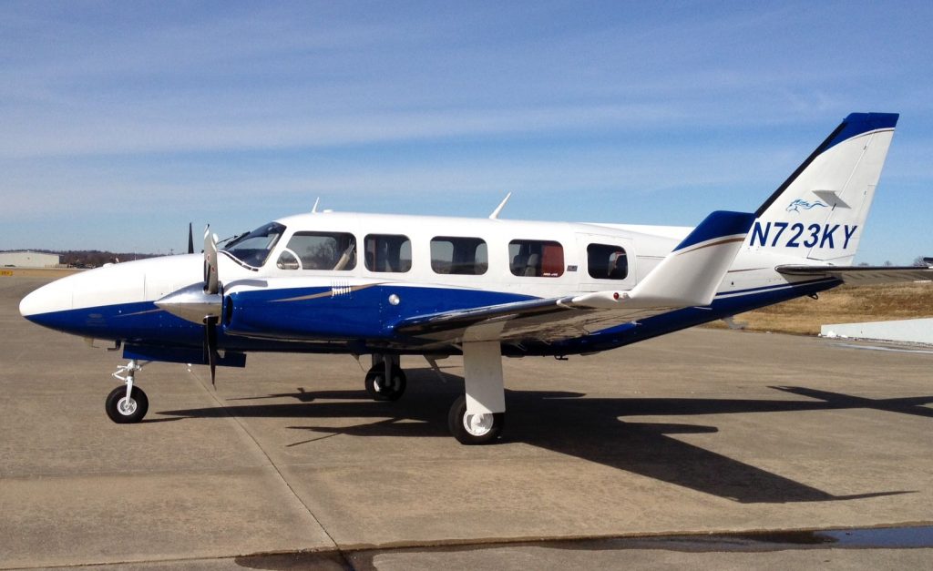 piper Navajo chieftain parked